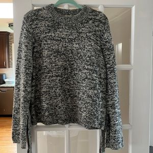 Black and white knit sweater